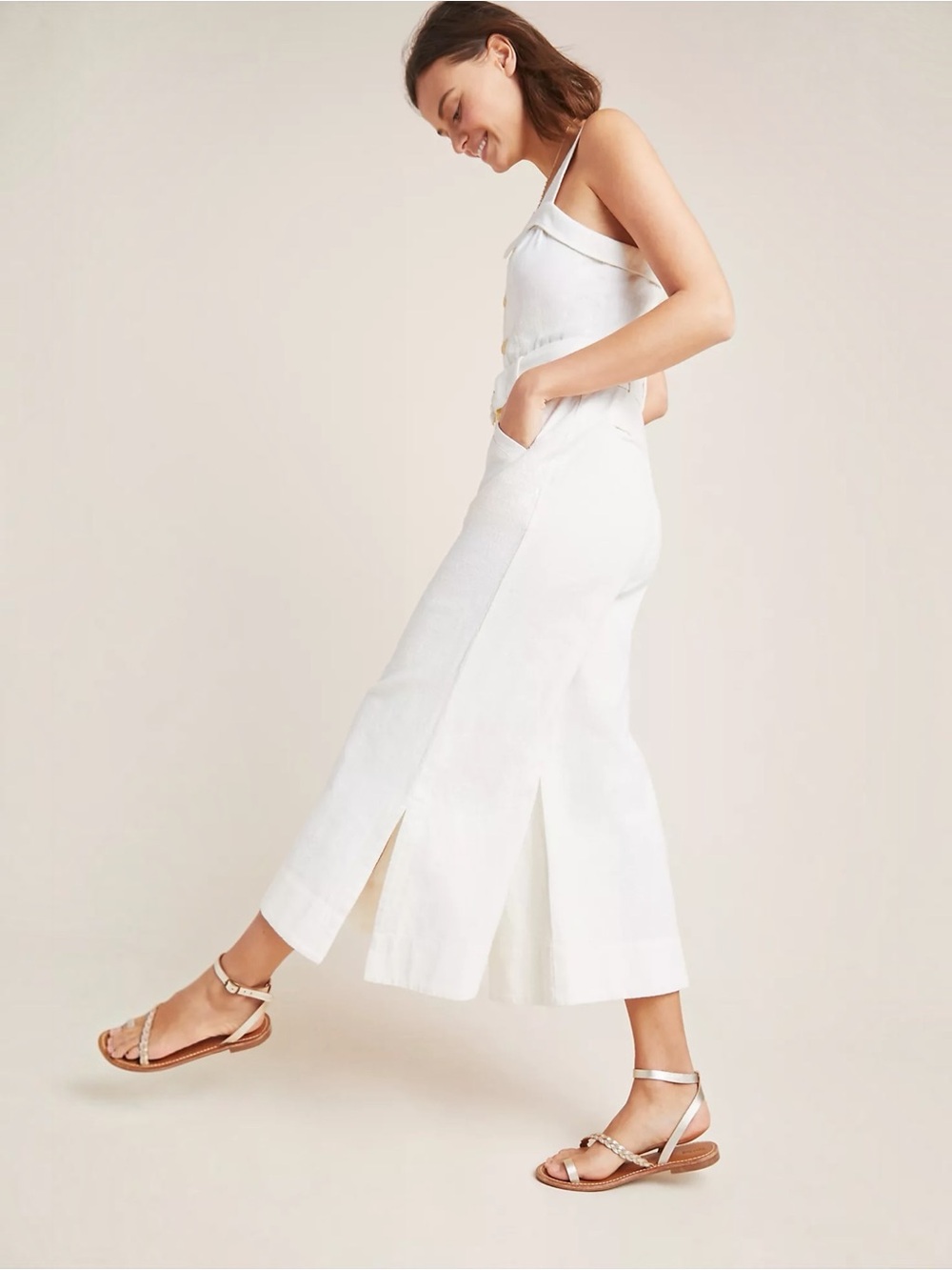 ANTHROPOLOGIE • Cape Code Jumpsuit in Ivory - Picture 15 of 15